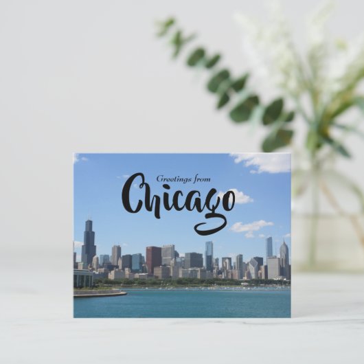 Groeten uit het Briefkaart van Chicago (Staand voorkant)