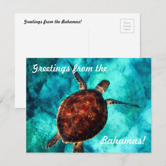 Groeten uit het Briefkaart van de Bahama's (Voorkant / Achterkant)