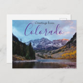 Groeten uit het Briefkaart van de Colorado Mountai (Voorkant / Achterkant)