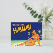 Groeten uit het Briefkaart van de  stijl van Hawaï (Staand voorkant)