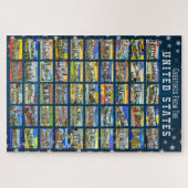 Groeten uit het Briefkaart van de Verenigde Staten Legpuzzel (Horizontaal)