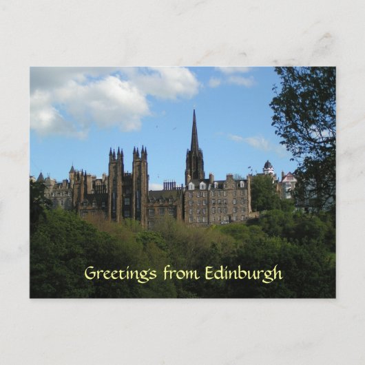 Groeten uit het briefkaart van Edinburgh (Voorkant)