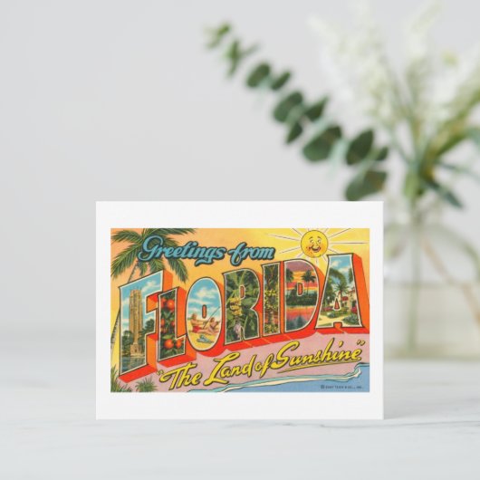 Groeten uit het  Briefkaart van Florida (Staand voorkant)