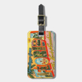 Groeten uit het  Briefkaart van Florida Bagagelabel (Voorkant verticaal)