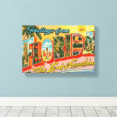 Groeten uit het  Briefkaart van Florida Canvas Afdruk (Insitu (Houten vloer))