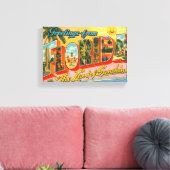 Groeten uit het  Briefkaart van Florida Canvas Afdruk (Insitu (Woonkamer))