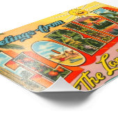 Groeten uit het  Briefkaart van Florida Foto Afdruk (Hoek)