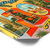 Groeten uit het  Briefkaart van Florida Poster (Hoek)