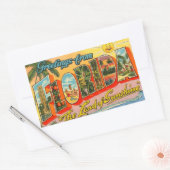 Groeten uit het  Briefkaart van Florida Rechthoekige Sticker (Envelop)