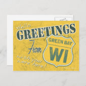 Groeten uit het Briefkaart van Green Bay Wisconsin (Voorkant / Achterkant)