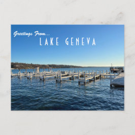Groeten uit het Briefkaart van het meer van Genève