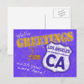 Groeten uit het Briefkaart van Los Angeles Califor (Voorkant / Achterkant)