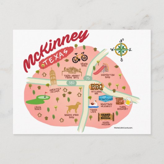 Groeten uit het Briefkaart van McKinney (Voorkant)