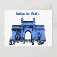 Groeten uit het briefkaart van Mumbai