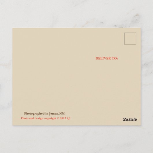 Groeten uit het Briefkaart van New Mexico (Achterkant)