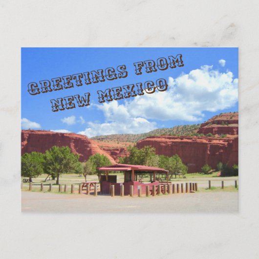 Groeten uit het Briefkaart van New Mexico (Voorkant)