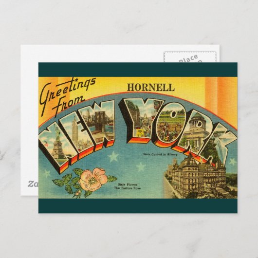  groeten uit het Briefkaart van New York (Voorkant / Achterkant)