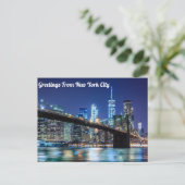 Groeten uit het Briefkaart van New York City (Staand voorkant)