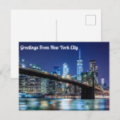 Groeten uit het Briefkaart van New York City (Voorkant / Achterkant)