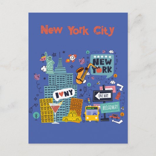 Groeten uit het Briefkaart van New York City (Voorkant)