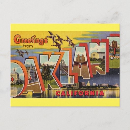 Groeten uit het Briefkaart van Oakland California (Voorkant)