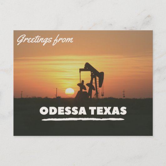 Groeten uit het Briefkaart van Odessa Texas (Voorkant)