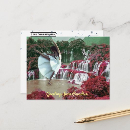 Groeten uit het Briefkaart van Paradise (Voorkant / Achterkant in situ)