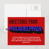 Groeten uit het Briefkaart van Philadelphia (Voorkant / Achterkant)