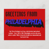 Groeten uit het Briefkaart van Philadelphia (Voorkant)