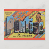 Groeten uit het Briefkaart van Pontiac Michigan (Voorkant)