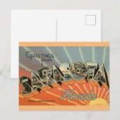 Groeten uit het Briefkaart van Sarasota Florida (Voorkant / Achterkant)