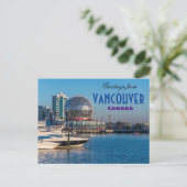 Groeten uit het Briefkaart van Vancouver Canada (Staand voorkant)