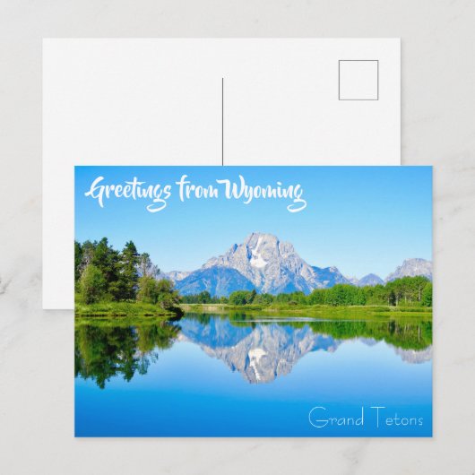 Groeten uit het Briefkaart van Wyoming Grand Teton (Voorkant / Achterkant)