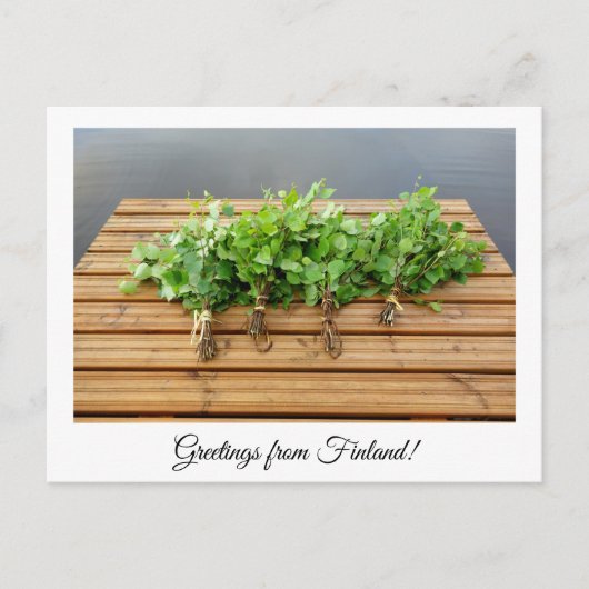 Groeten uit het Finse sauna-briefkaart Briefkaart (Voorkant)