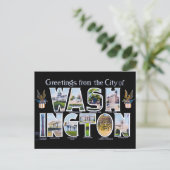 Groeten uit het grote Briefkaart van Washington DC (Staand voorkant)