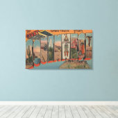 Groeten uit het Grote Zuidwesten Canvas Afdruk (Insitu (Houten vloer))