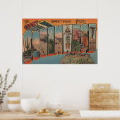 Groeten uit het Grote Zuidwesten Poster (Keuken)