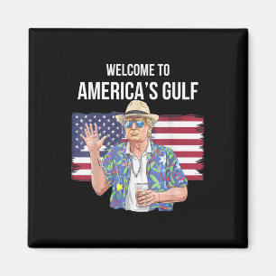 Groeten uit het Gulf Beach of America Patriotic Magneet