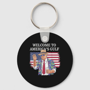 Groeten uit het Gulf Beach of America Patriotic Sleutelhanger