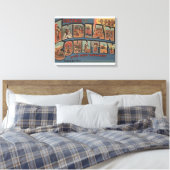 Groeten uit het Indiase land van het zuidwesten Canvas Afdruk (Insitu (Slaapkamer))