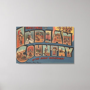 Groeten uit het Indiase land van het zuidwesten Canvas Afdruk