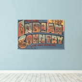 Groeten uit het Indiase land van het zuidwesten Canvas Afdruk (Insitu (Houten vloer))