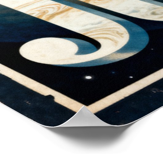 Groeten uit het Jupiter Retro Sci-Fi Poster (Hoek)