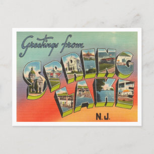 Groeten uit het Leermeer, New Jersey Travel Briefkaart