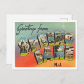 Groeten uit het Leermeer, New Jersey Travel Briefkaart (Voorkant / Achterkant)