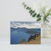 Groeten uit het meer van Crater Briefkaart (Staand voorkant)