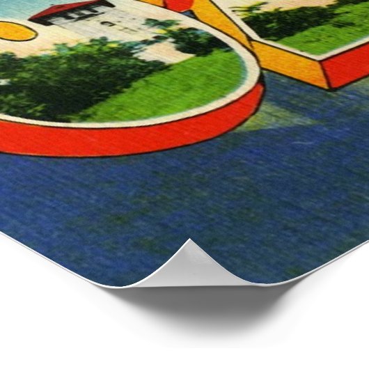 Groeten uit het meer van de Ozarks Missouri Poster (Hoek)