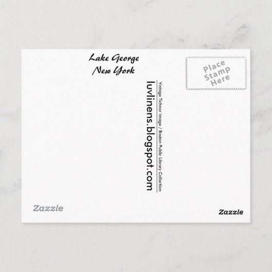 Groeten uit het meer van George Briefkaart (Achterkant)