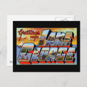 Groeten uit het meer van George New York Briefkaart (Voorkant / Achterkant)