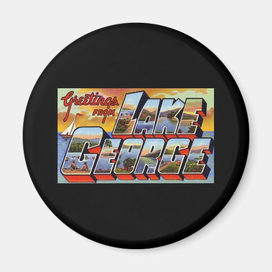 Groeten uit het meer van George New York Magneet (Voorkant)